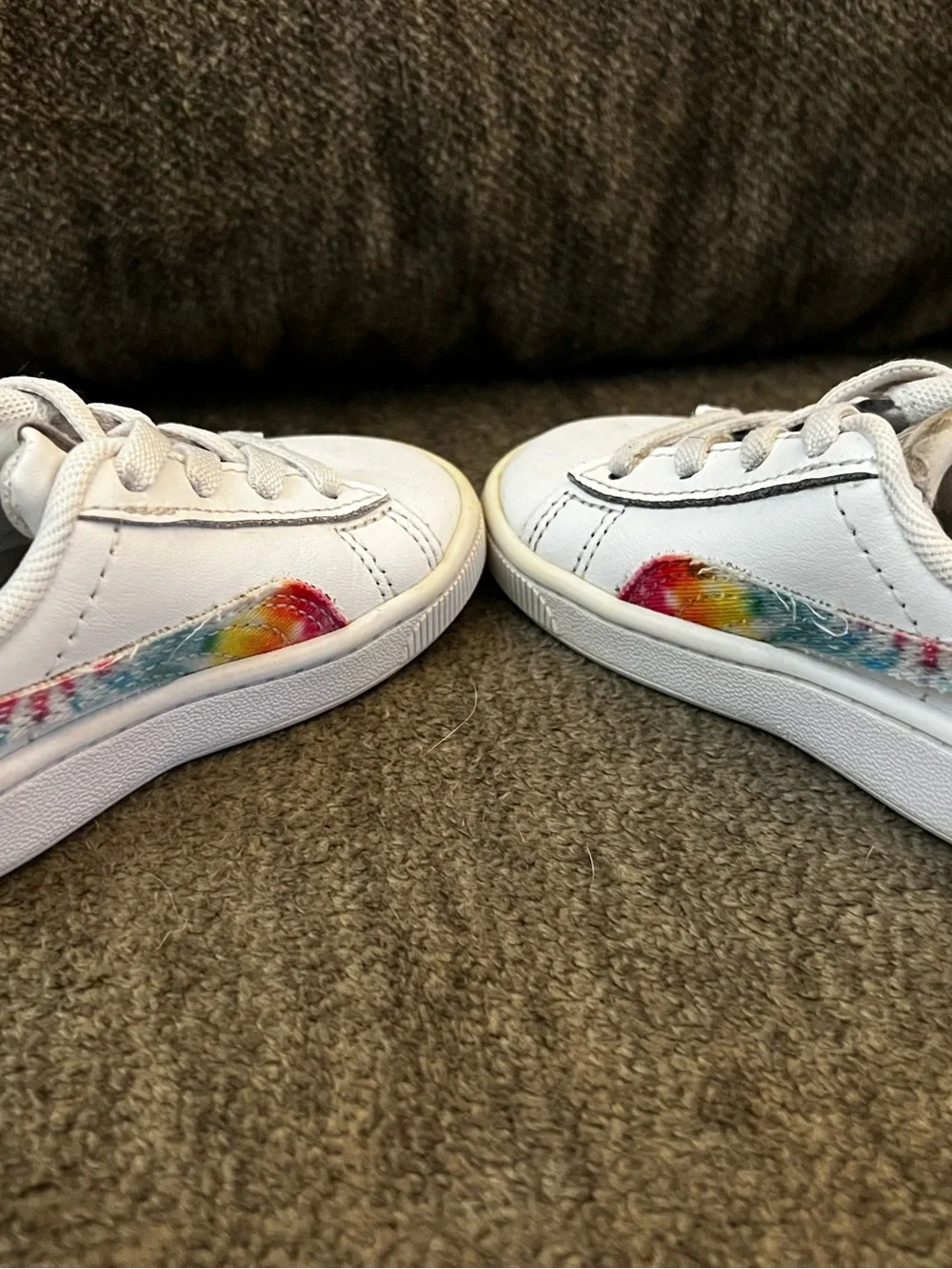 Toddler Shoes Lot Size 5C Converse White Tie Dye Puma Rainbow 3 Pairs GUC